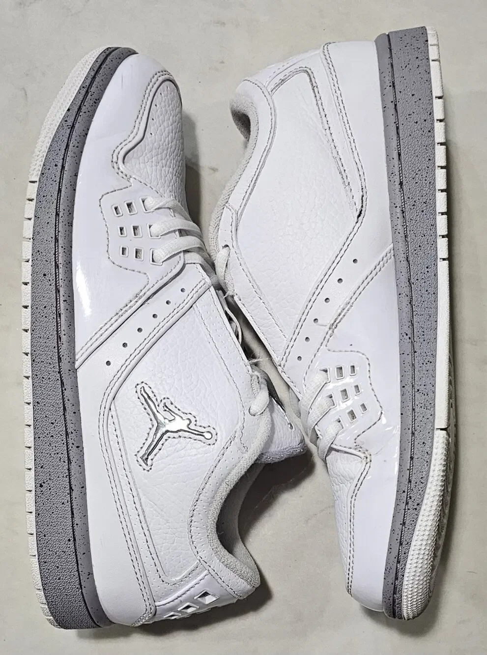 Nike Air Jordan 1 Flight Low White Cement 350610-107 Women's Size 7 Used